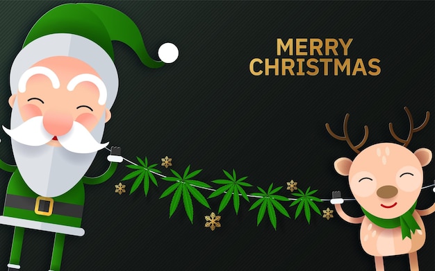 Kartkę Z życzeniami Wesołych świąt Marihuany Marihuany