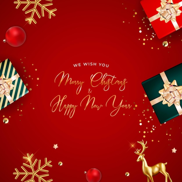 Kartkę Z życzeniami Wesołych świąt Szczęśliwego Nowego Roku Ilustracja Wektorowa