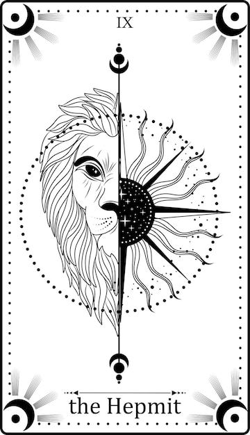 Plik wektorowy karty tarota mistyczny plakat wróżenie talia wielkich arkanów ilustracja wektorowa