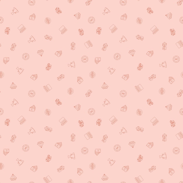 Kasyno odręczne rysunki wzór hazardu wzór w stylu bazgrołów ręcznie rysowane elementy doodles projekt do tapet pakowanie tekstyliów drukuje tła ilustracja wektorowa