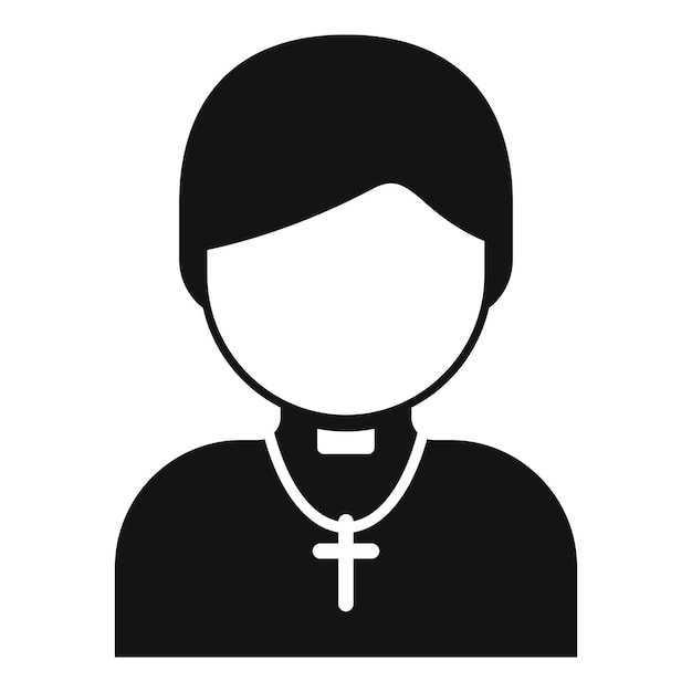 Katolicki ksiądz noszący suknię z krzyżowym naszyjnikiem