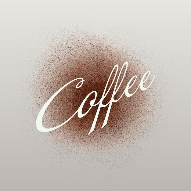 Plik wektorowy kawa mielona ilustracja wektorowa kawy mielonej rozrzuconej na stole szkic dla kreatywności