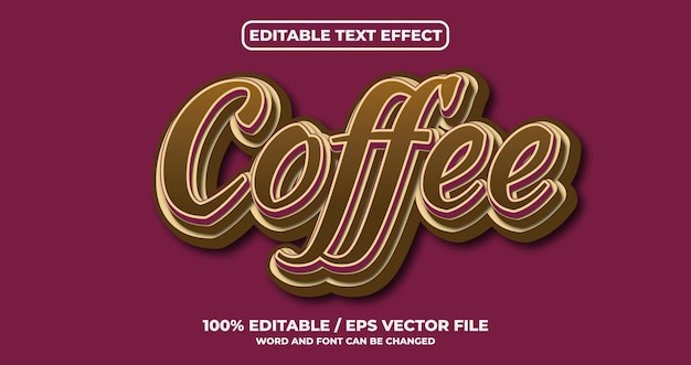Kawa Tekst Edytowalny Efekt