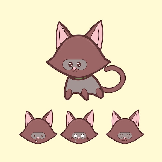 Kawaii Brown Cat