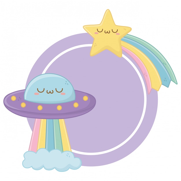 Kawaii Kreskówka Ufo