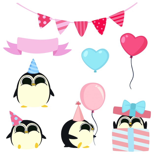 kawaii Penguins Birthday Party