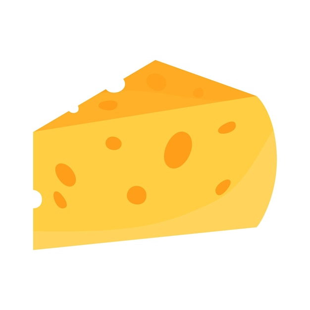 Kawałek sera ser ikona ser Płaska konstrukcja wektor