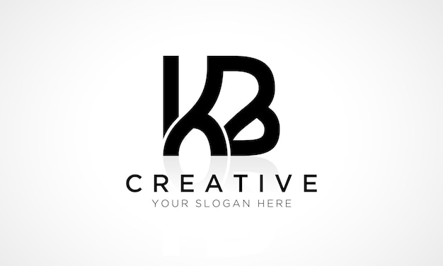 Kb List Logo Design Wektor Szablon Alfabetu Pierwsza Litera Kb Logo Design Z Błyszczącym Odbiciem Biznes Ilustracja
