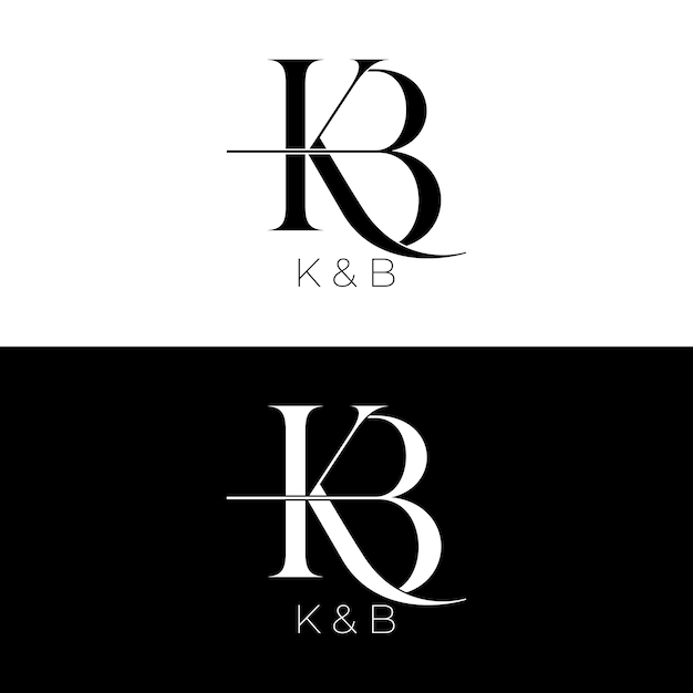 KB logo alfabetu K logo monogramu Abstrakcyjny projekt logo