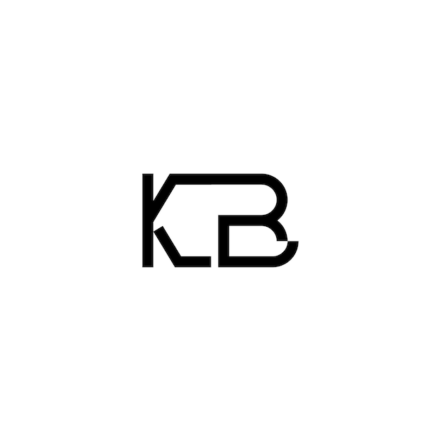KB monogram logo projekt list tekst nazwa symbol monochromatyczne logotyp alfabet znak proste logo