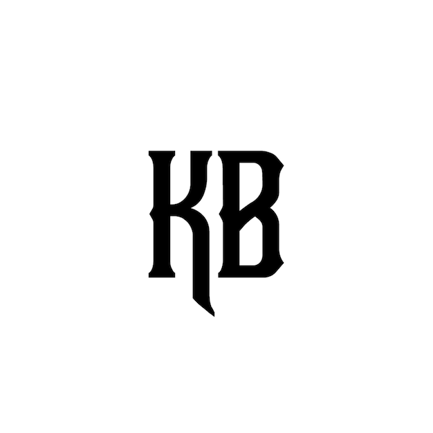 KB monogram logo projekt list tekst nazwa symbol monochromatyczne logotyp alfabet znak proste logo