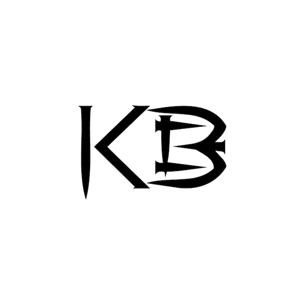 KB monogram logo projekt list tekst nazwa symbol monochromatyczne logotyp alfabet znak proste logo