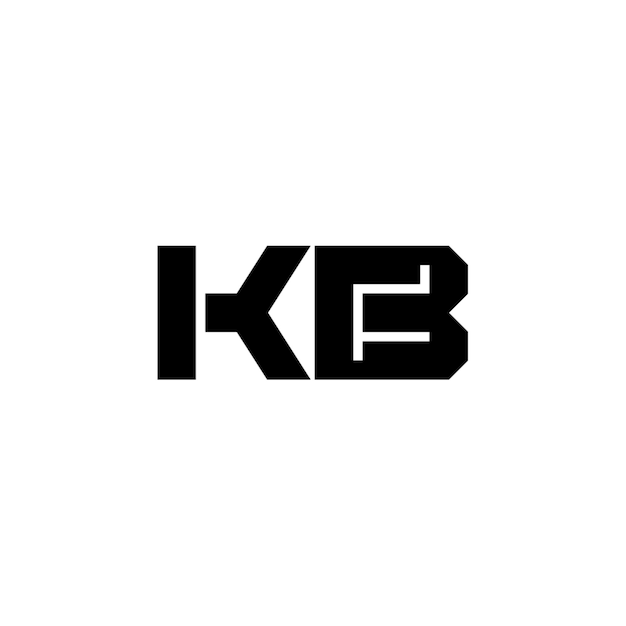 KB monogram logo projekt list tekst nazwa symbol monochromatyczne logotyp alfabet znak proste logo