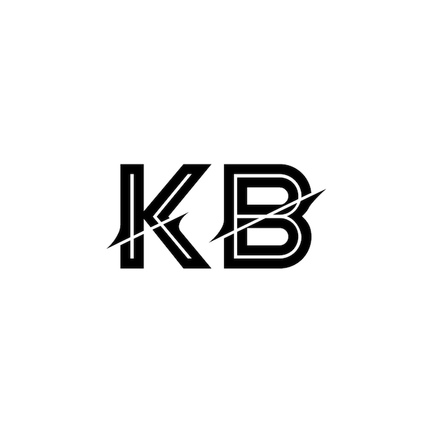 KB monogram logo projekt list tekst nazwa symbol monochromatyczne logotyp alfabet znak proste logo
