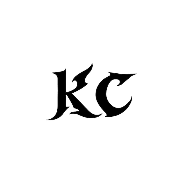 KC monogram logo projekt list tekst nazwa symbol monochromatyczne logotyp alfabet znak proste logo