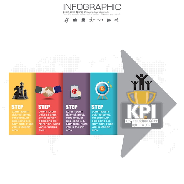 Key Performance Indicator Może Być Wykorzystywany Do Układu Przepływu Pracy, Schematu