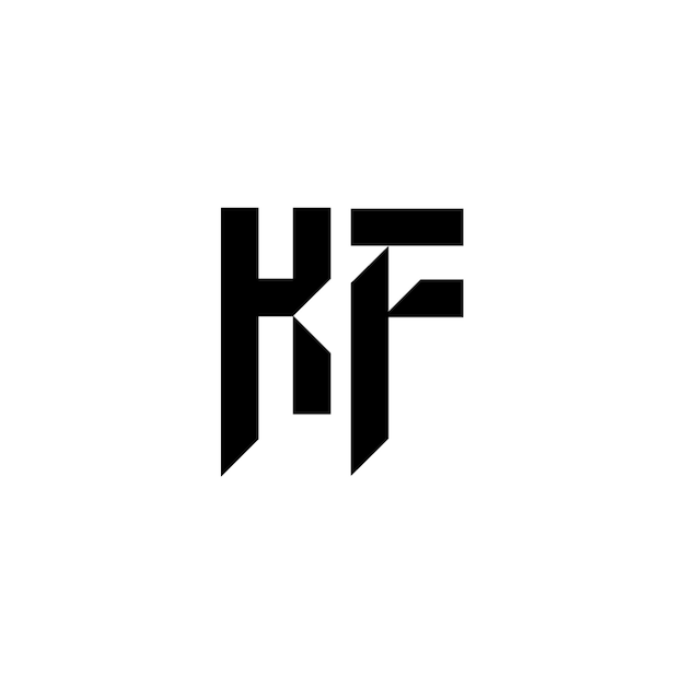 KF monogram logo projekt list tekst nazwa symbol monochromatyczne logotyp alfabet znak proste logo