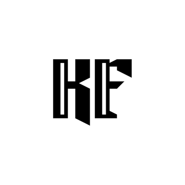 KF monogram logo projekt list tekst nazwa symbol monochromatyczne logotyp alfabet znak proste logo