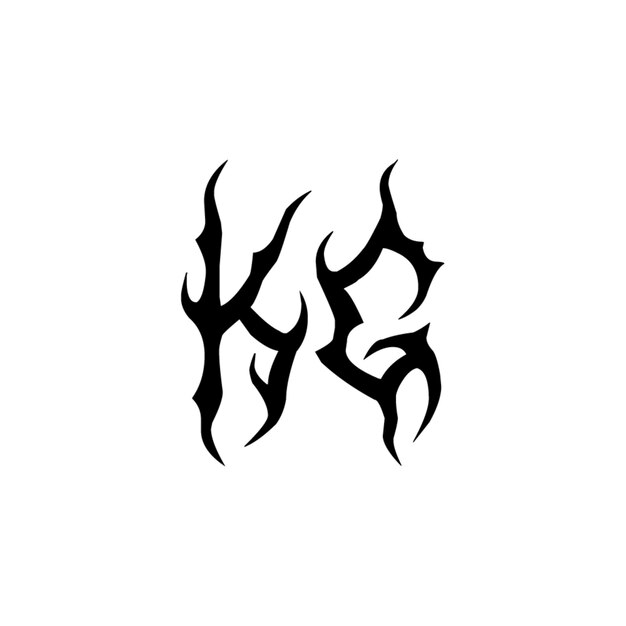 KG monogram logo projekt litery tekst nazwa symbol monochromatyczny logotyp alfabet znak prosty logo