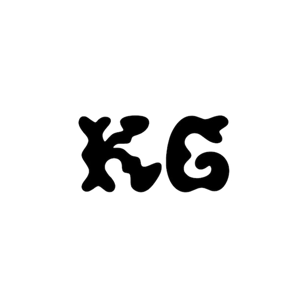 KG monogram logo projekt litery tekst nazwa symbol monochromatyczny logotyp alfabet znak prosty logo
