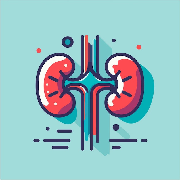 kidney kreskówka ikona ilustracja edukacja obiekt ikona koncepcja