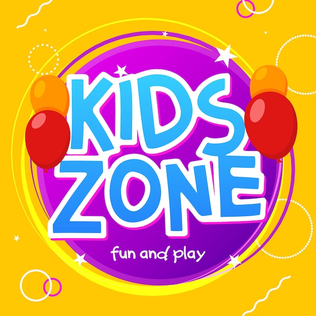 Kids Zone Gry Transparent Projekt Tła. Plac Zabaw Dla Dzieci Wektor Znak Strefy. Pokój Zabaw Z Dzieciństwa.