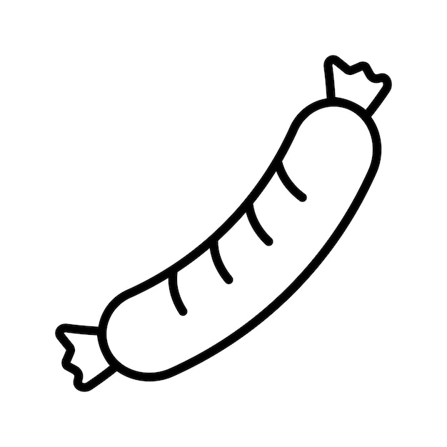 kiełbasa ikona wektor szablon projektu na białym tle