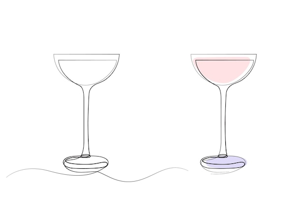 Kieliszek do wina kontynuuje rysowanie linii eleganckiej, minimalistycznej grafiki