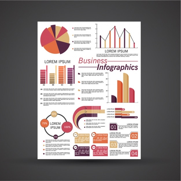 Kilka Biznesu Infographic Wykresy