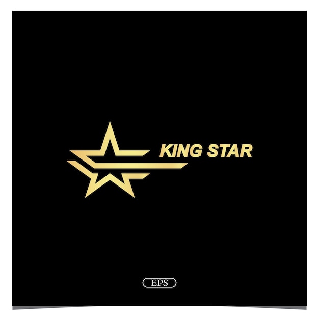 King Star Logo Premium Elegancki Szablon Wektor Eps 10