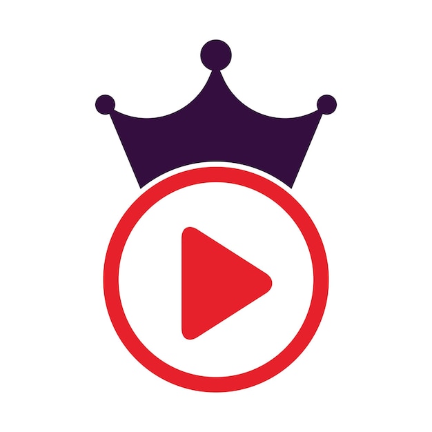 King Video Wektor Logo Szablon Projektu Royal Film Logo Wektor Projektu