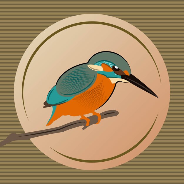 Plik wektorowy kingfisher bird colorful vector art_1 przez fahmibill