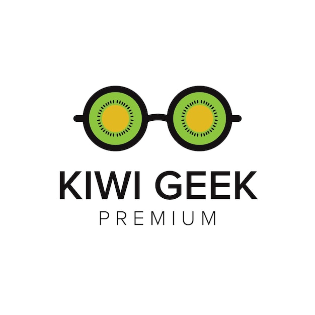 Kiwi Geek Logo Ikona Wektor Szablon