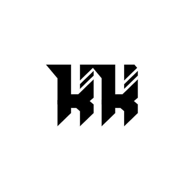 KK monogram logo projekt list tekst nazwa symbol monochromatyczne logotyp alfabet znak proste logo