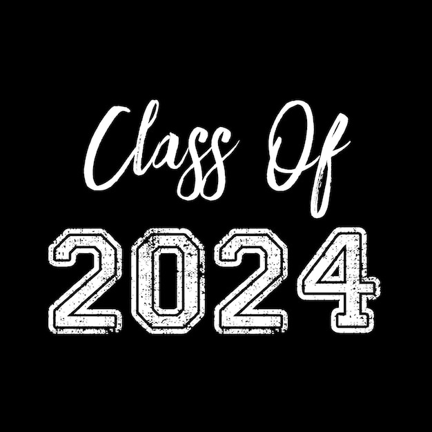 Klasa 2024 tekst wektor, projekt koszulki