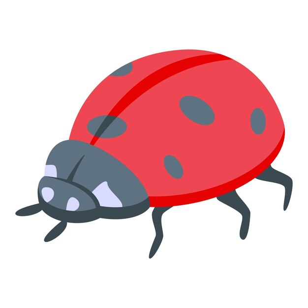 Plik wektorowy klasyczna ikona biedronki wektor izometryczny owad chrząszcz ogrodowy