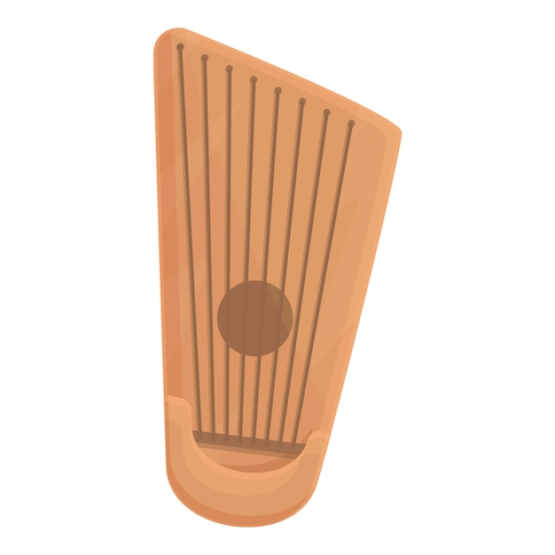 Klasyczna ikona gusli kreskówka wektor Muzyka retro Instrument akordowy