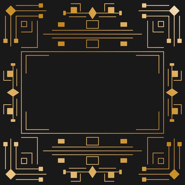 Plik wektorowy klasyczne abstrakcyjne zaproszenie z geometryczną ramą w stylu art deco do projektowania dekoracji nowoczesny design