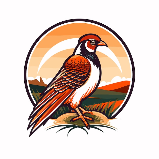 Plik wektorowy klasyczne logo maskotki ptaka vector pheasant