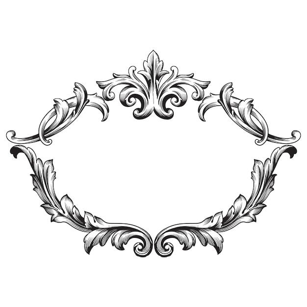 Klasyczny barok vintage w stylu designu. Ozdobny element projektu filigranowa kaligrafia.