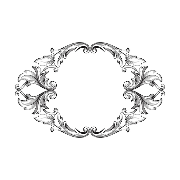 Klasyczny barok vintage w stylu designu. Ozdobny element projektu filigranowa kaligrafia.