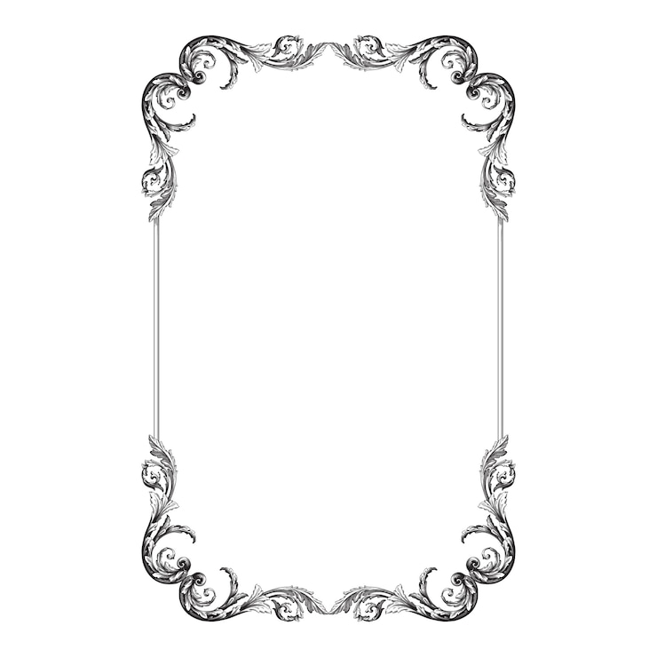 Wektor klasyczny barokowy ornament. ozdobny element projektu filigran.