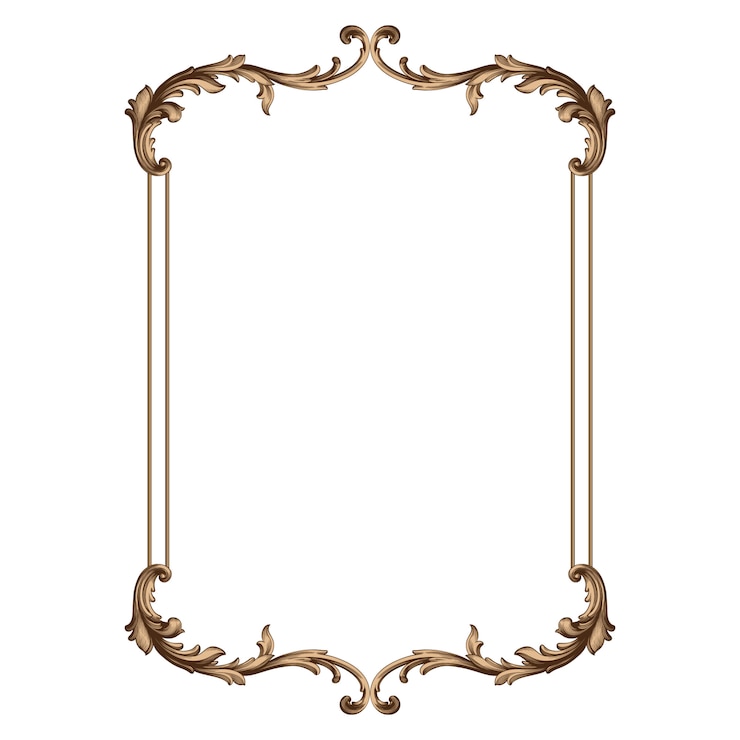 Wektor klasyczny ornament barokowy. ozdobny element dekoracyjny z filigranu.