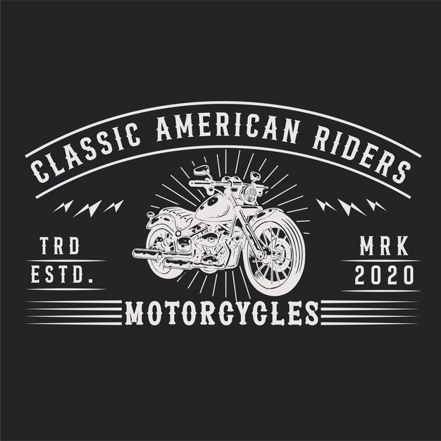 Plik wektorowy klasyczny projekt koszulki american riders