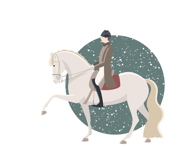 Plik wektorowy klasyczny ujeżdżenie starej szkoły jeździec hiszpański spacer wektor ilustracja