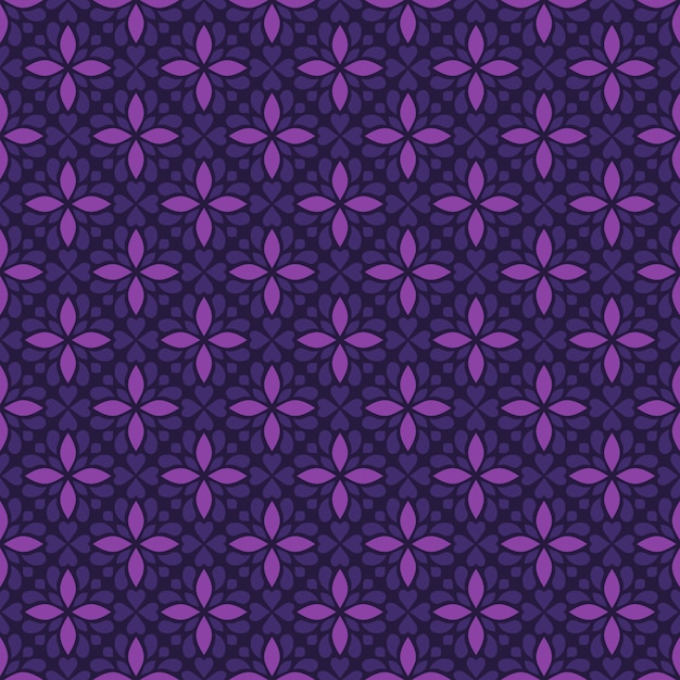 Klasyczny Wzór Batik Tło. Luksusowe Geometryczne Tapety. Elegancki Tradycyjny Motyw Kwiatowy W Fioletowym Kolorze