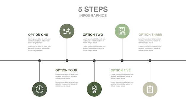 Klasyfikacja Przetwarzanie Danych Szkolenia Wynik Wiedzy Ikony Infografika Szablon Projektu Układu Osi Czasu Koncepcja Kreatywnej Prezentacji Z 5 Krokami