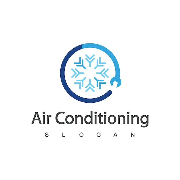 Klimatyzacja Logo Koncepcja Logo Hvac