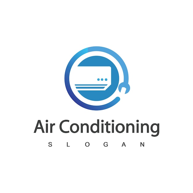 Klimatyzacja Logo Koncepcja Logo Hvac