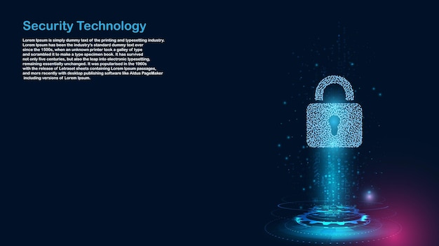 Kłódka z ikoną dziurki od klucza w bezpieczeństwie danych osobowych Ilustruje identyfikator danych cybernetycznych lub prywatności informacji